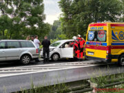 Zderzenie trzech pojazdów na DK nr 15